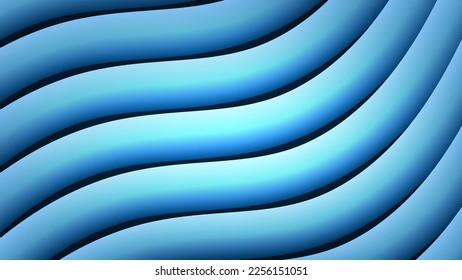 Elegante fondo abstracto de rayas onduladas en tonos aguamarina. Una hermosa ilustración para diseños corporativos, blogs, postales, afiches y tus otros proyectos. Vector. 

