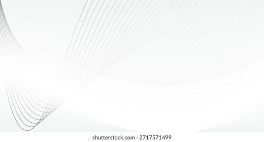 Fundo branco abstrato elegante com sutis linhas curvas cinza para modelos modernos.