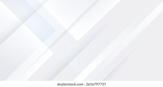 elegant abstract white banner background with shiny lines.eps10