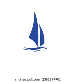 Elegant Abstract Yacht - Logo Icon Vector fits for : brand logo, yacht, Sea, Boat Company, Travel