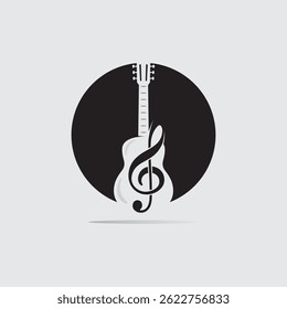 Elegante Acoustic Guitar Logo Design

