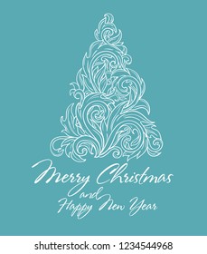 Elegant aerial christmas trees