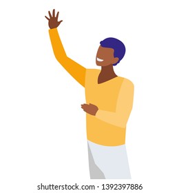 elegant afro businessman avatar character