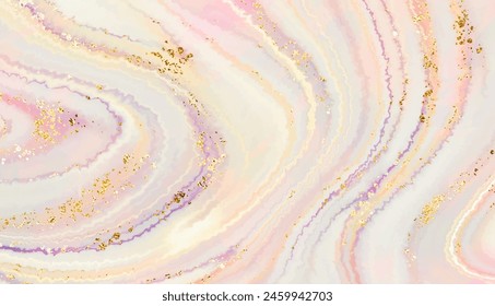 Elegant agate stone background design with natural texture and gold sequins.