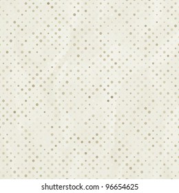 Elegant aged and worn paper with polka dots. And also includes EPS 8 vector