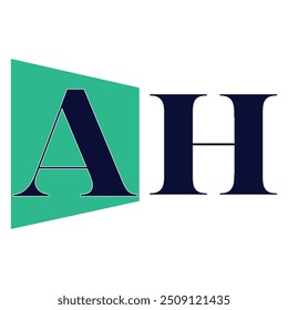 Elegant "AH" logo in green and black, merging natural vitality with modern sophistication. Perfect for brands seeking a clean, professional identity that emphasizes growth, sustainability