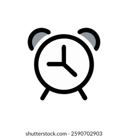 Elegant Alarm Clock Icon for Home Decor