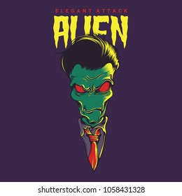 Elegant Alien Illustration