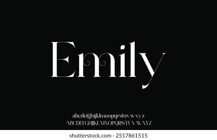 Elegant Alphabet Font. modern typography classy font