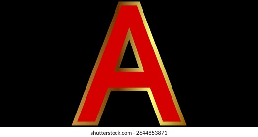Elegant Alphabet A Font Text Design Vector Illustration.	