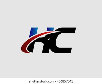 Elegant alphabet K and C letter logo. Vector illustration
