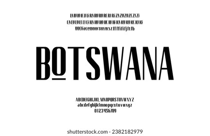 Elegant alphabet letters. Classic Lettering Minimal Fashion Designs. Typography modern sans serif fonts and numbers. vector illustration