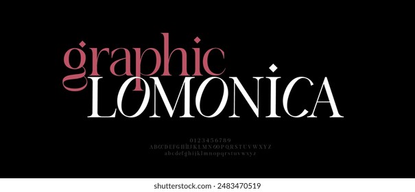 Elegant alphabet letters font brand logo. Typography luxury classic modern serif italic fonts decorative wedding vintage retro logos. vector illustration