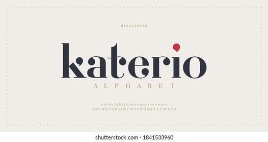 Elegant Alphabet Letters Font. Classic Modern Serif Lettering Minimal Fashion Designs. Typography  Decoration Fonts For Branding, Wedding, Invitations, Logos. Vector Illustration