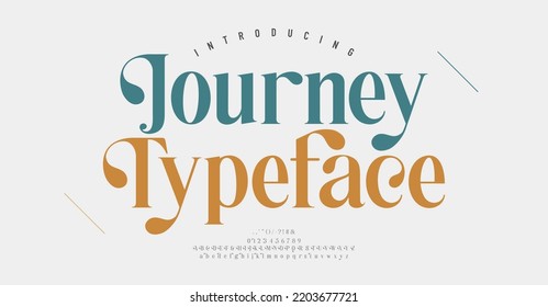 Elegant alphabet letters font. Classic Modern Serif Lettering Minimal Fashion Designs. Typography  decoration fonts for branding, wedding, logos. vector illustration