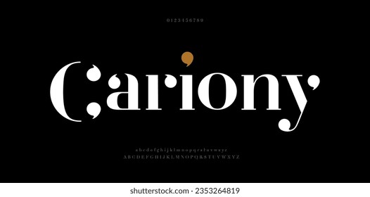 Elegant alphabet letters font. Classic Modern Serif Lettering Minimal Fashion logo Design. Typography  decoration fonts for branding, wedding, invitations, logos. vector illustration