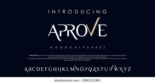 Elegant alphabet letters font Classic Lettering Minimal Fashion Designs