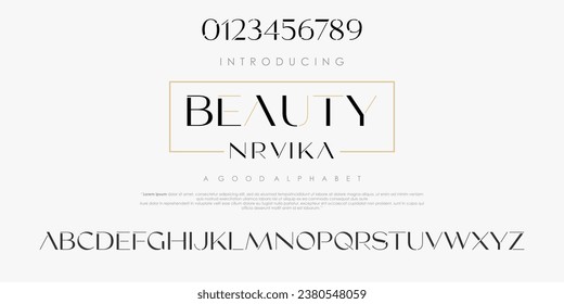 Elegant alphabet letters font Classic Lettering Minimal Fashion Designs