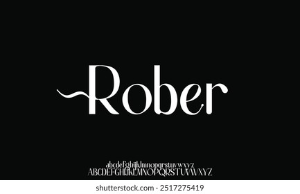 Fonte com letras do alfabeto elegantes. Classic Modern Serif Lettering minimal Fashion logo Design. Fontes de decoração de tipografia para branding, casamento, convites, logos. ilustração vetorial