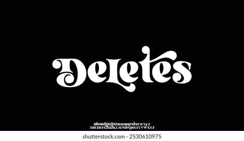 Elegant alphabet letters font. Classic Modern Serif Lettering Minimal Fashion Logo Designs. Typography decoration fonts for branding, wedding, invitations, logos. vector illustration