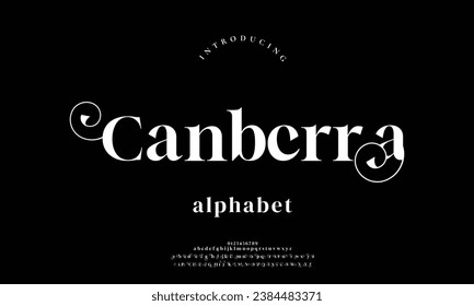 Elegant alphabet letters font and logo design. Classic Lettering Minimal Fashion Designs. Typography modern serif fonts regular decorative vintage concept. vector illustration