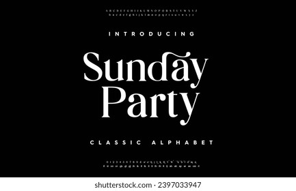 Elegant alphabet letters font and logo design. Classic Lettering Minimal Fashion Designs. Typography modern serif fonts regular decorative vintage concept. vector illustration