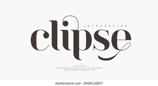 Elegant alphabet letters font logo. Typography luxury classic lettering serif italic fonts decorative wedding vintage retro logos. vector illustration