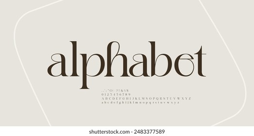 Elegant alphabet letters font logo. Typography luxury classic lettering serif italic fonts decorative wedding vintage retro logos. vector illustration