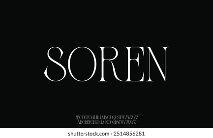 Logotipo de fonte com letras do alfabeto elegante. Tipografia de luxo clássico lettering serif moda fontes casamento decorativo vintage retro logos. 
