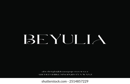 Elegant alphabet letters font logo classic minimal fashion designs. Typography modern sans fonts and number for logo brand. vector illustration