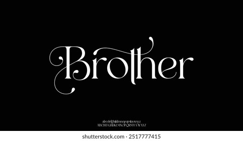 Letras alfabeto elegante fonte logotipo clássico desenhos de moda mínima. Tipografia moderna sans fontes e número para a marca do logotipo. ilustração vetorial