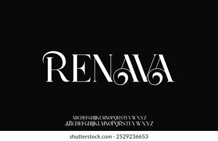 Elegant alphabet letters font logo. Typography luxury classic lettering serif fonts decorative wedding vintage retro logos, design for fashion,beauty shop and brand . vector illustration