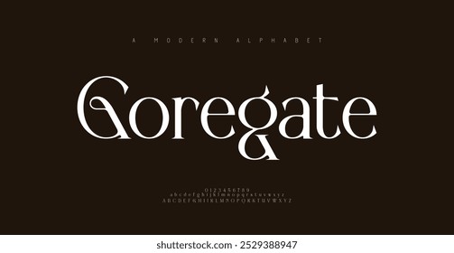 Elegant alphabet letters font logo. Typography luxury classic lettering serif fashion fonts decorative wedding vintage retro logos. vector illustration