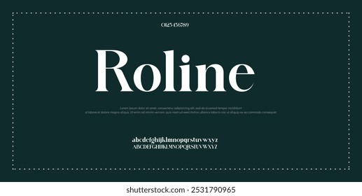 Elegantes letras del alfabeto logotipo de la fuente diseños de moda minimalistas clásicos. Tipografía moderna sin Fuentes y número para la marca del logotipo. Ilustración vectorial