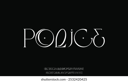 Elegant alphabet letters font logo classic minimal fashion designs. Typography modern sans fonts and number for logo brand. vector illustration