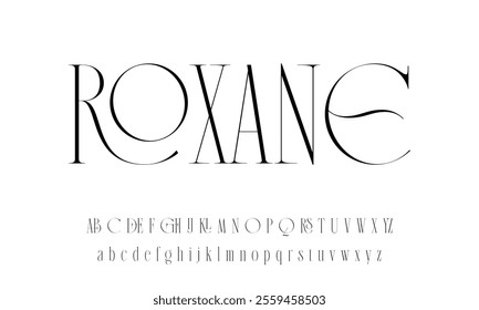 Elegant alphabet letters font logo classic minimal fashion designs. Typography modern sans fonts and number for logo brand. vector illustration