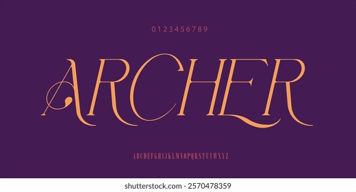 Elegant alphabet letters font logo. Typography luxury classic lettering serif fonts decorative