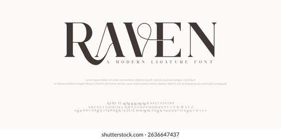 Elegant alphabet letters font logo. Typography luxury classic lettering serif italic fonts decorative wedding vintage retro logos. vector illustration
