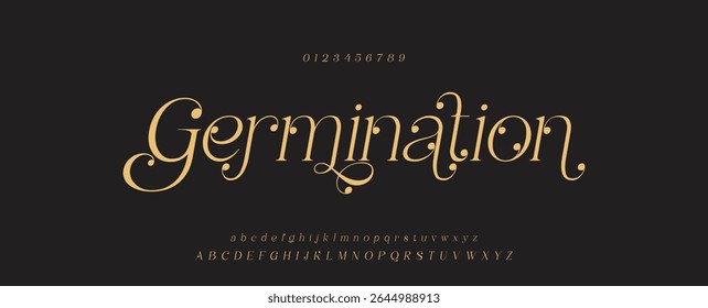 Elegant alphabet letters font logo classic minimal fashion designs. Typography modern sans fonts and number for logo brand. vector illustration