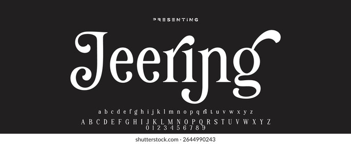 Elegant alphabet letters font logo. Typography luxury classic lettering serif fonts decorative wedding vintage retro logos, design for fashion,beauty shop and brand
. vector illustration