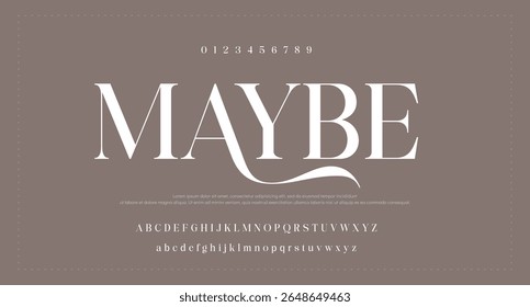 Logotipo de fonte com letras do alfabeto elegante. Tipografia de luxo clássico lettering serif italic fontes decorativo casamento vintage retro logos. ilustração vetorial