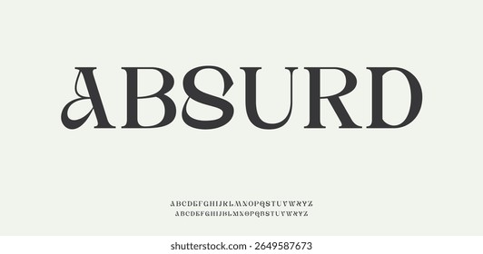  Logotipo de fonte com letras do alfabeto elegante. Tipografia de luxo clássico lettering serif italic fontes decorativo casamento vintage retro logos. ilustração vetorial