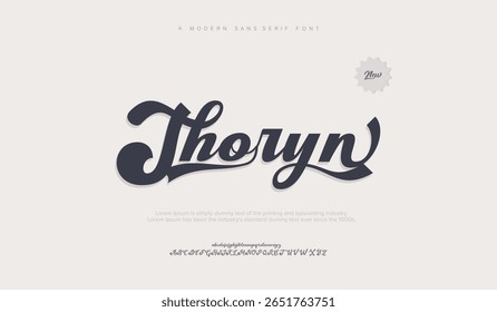 Logotipo de fonte com letras do alfabeto elegante. Tipografia de luxo clássico lettering serif italic fontes decorativo casamento vintage retro logos. ilustração vetorial