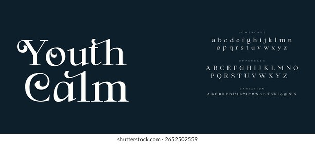 Elegant alphabet letters font logo. Typography luxury classic lettering serif fonts decorative wedding vintage retro logos.