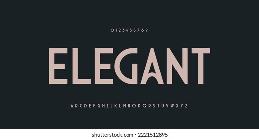 Elegant alphabet letters Font. Minimal modern urban fonts for logo, brand etc. Typography vector illustration