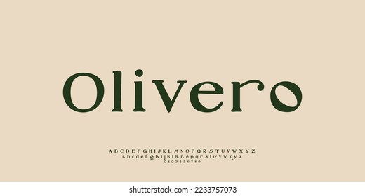 Elegant alphabet letters Font. Minimal modern urban fonts for logo, brand etc. Typography vector illustration