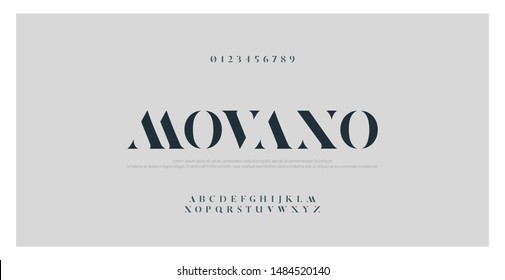 Elegant alphabet letters font and number. Classic Lettering Minimal Fashion Designs. Typography fonts regular uppercase typo set. vector illustration