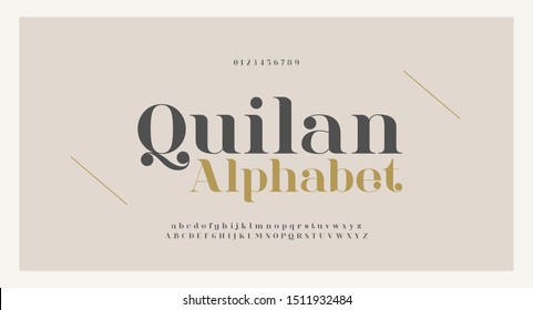 Elegant alphabet letters font and number. Classic Copper Lettering Minimal Fashion Designs. Typography fonts regular uppercase and lowercase. vector illustration