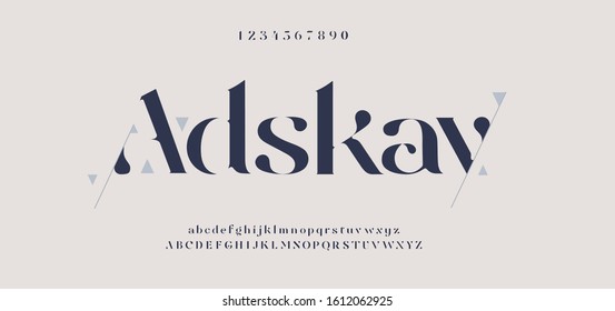 Elegant alphabet letters font and number. Classic elegant Lettering Minimal Fashion Designs. Typography fonts regular uppercase and lowercase. vector illustration