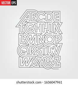 Elegant alphabet letters font and number Typography fonts regular uppercase and lowercase vector illustration